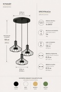 Lampa wisząca 3xGX53 Axia Black