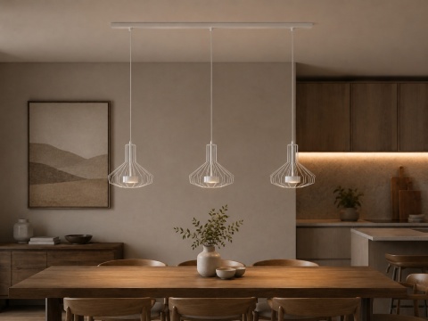 Lampa wisząca 3xGX53 Axia White
