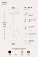 Lampa wisząca 3xGX53 Axia White