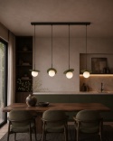 Lampa wisząca 4xE14 Aura Black/Khaki