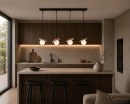 Lampa wisząca 4xE14 Aura Black/Latte