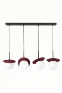 Lampa wisząca 4xE14 Aura Black/Wine