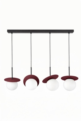 Lampa wisząca 4xE14 Aura Black/Wine