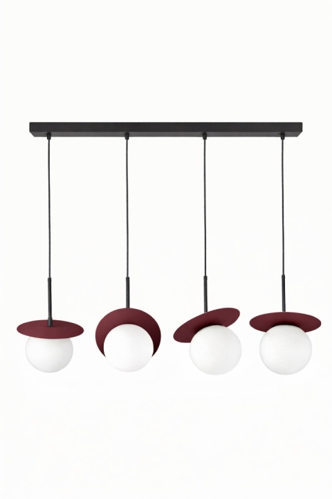 Lampa wisząca 4xE14 Aura Black/Wine