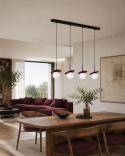 Lampa wisząca 4xE14 Aura Black/Wine