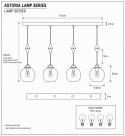 Lampa wisząca 4xE27 Astoria
