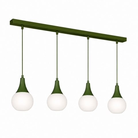 Lampa wisząca 4xE27 Lacrima Khaki