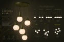 Lampa wisząca 4xE27 Lacrima Khaki