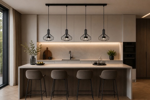 Lampa wisząca 4xGX53 Axia Black