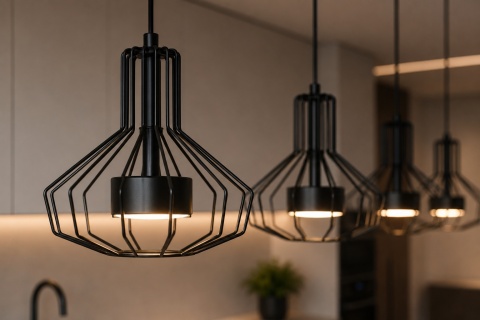 Lampa wisząca 4xGX53 Axia Black