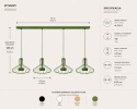 Lampa wisząca 4xGX53 Axia Khaki