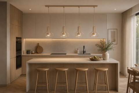 Lampa wisząca 4xGX53 Axia Latte
