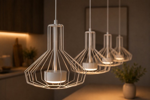 Lampa wisząca 4xGX53 Axia White