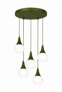 Lampa wisząca 5xE27 Lacrima Khaki