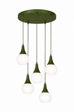 Lampa wisząca 5xE27 Lacrima Khaki