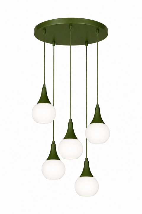 Lampa wisząca 5xE27 Lacrima Khaki