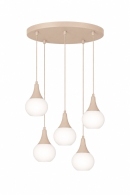 Lampa wisząca 5xE27 Lacrima Latte