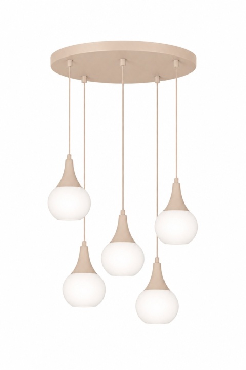 Lampa wisząca 5xE27 Lacrima Latte