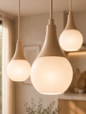 Lampa wisząca 5xE27 Lacrima Latte