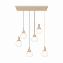 Lampa wisząca 6xE27 Lacrima Latte