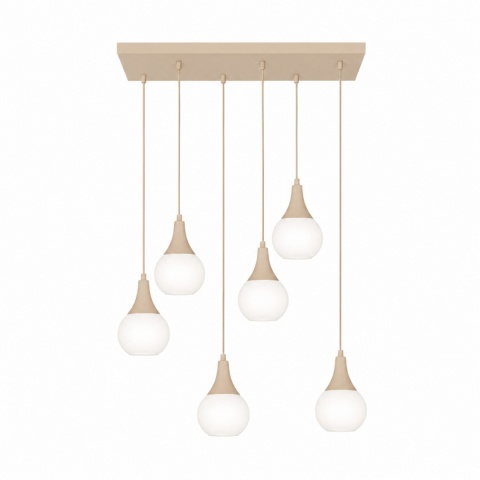 Lampa wisząca 6xE27 Lacrima Latte