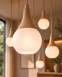 Lampa wisząca 6xE27 Lacrima Latte
