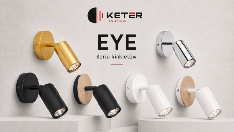 Kinkiet 1xGU10 EYE BLACK GOLD