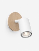 Kinkiet 1xGU10 EYE WHITE WOOD