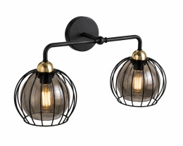 Kinkiet 2xE27 SOLO BLACK/GOLD