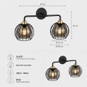 Kinkiet 2xE27 SOLO BLACK/GOLD