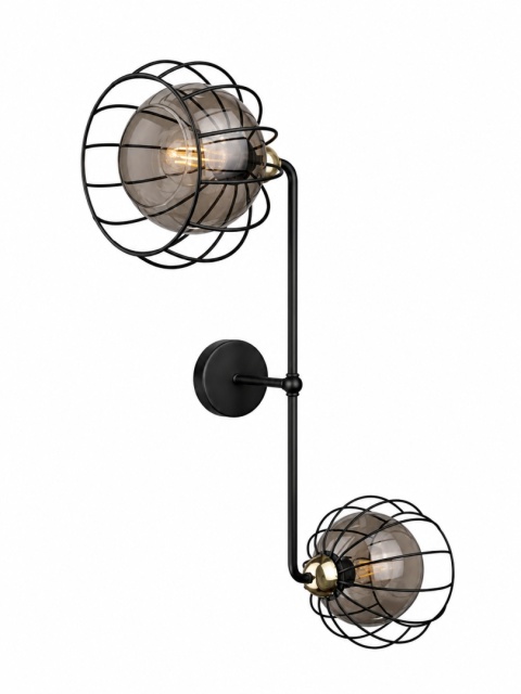 Kinkiet 2xE27 SOLO BLACK/GOLD