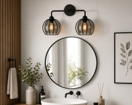 Kinkiet 2xE27 SOLO BLACK