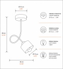 Lampa sufitowa 1xE27 SIMPLY BLACK/GOLD