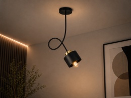 Lampa sufitowa 1xE27 SIMPLY BLACK/GOLD