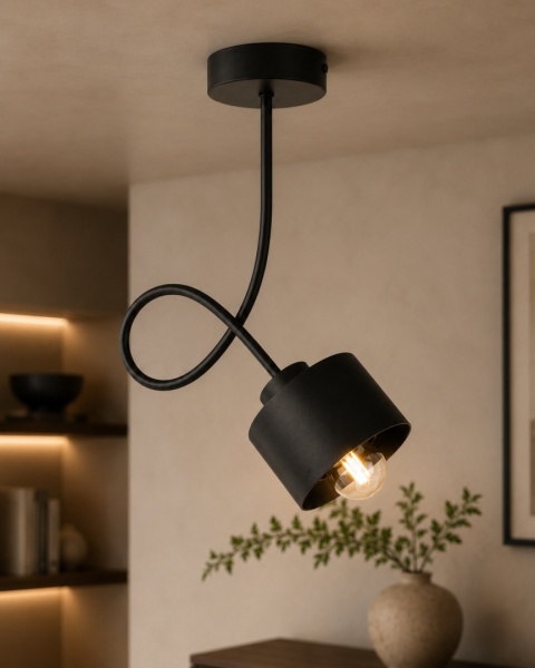 Lampa sufitowa 1xE27 SIMPLY BLACK