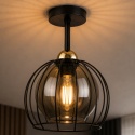 Lampa sufitowa 1xE27 SOLO BLACK/GOLD
