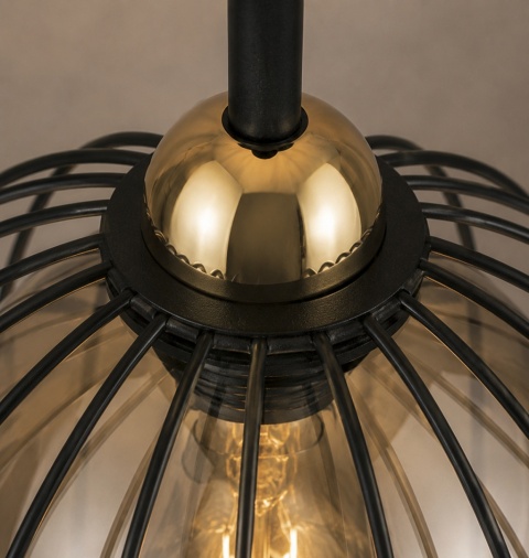 Lampa sufitowa 1xE27 SOLO BLACK/GOLD
