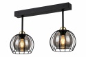 Lampa sufitowa 2xE27 SOLO BLACK/GOLD