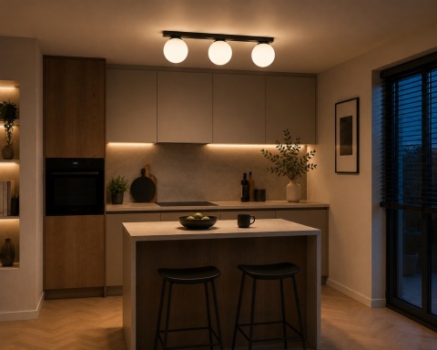 Ceiling Lamp 3xE14 MONDI BLACK