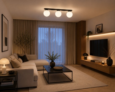 Ceiling Lamp 3xE14 MONDI BLACK