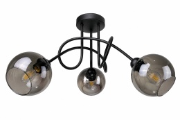 Lampa sufitowa 3xE27 RING BLACK