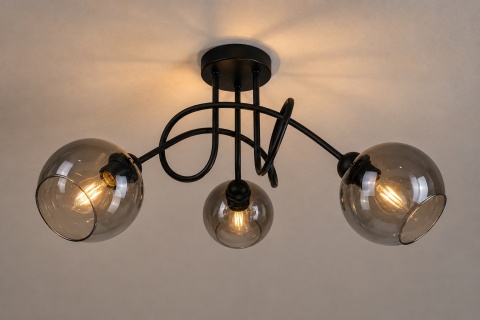 Ceiling Lamp 3xE27 RING BLACK