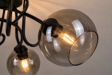 Ceiling Lamp 3xE27 RING BLACK