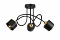 Lampa sufitowa 3xE27 SIMPLY BLACK/GOLD