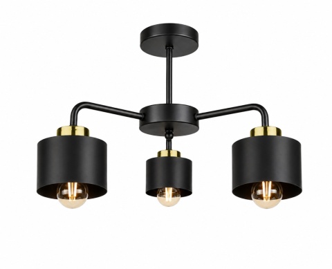 Ceiling Lamp 3xE27 SIMPLY BLACK/GOLD