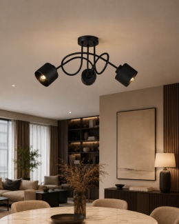 Lampa sufitowa 3xE27 SIMPLY BLACK