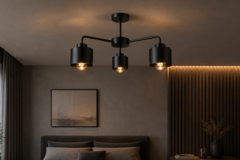 Ceiling Lamp 3xE27 SIMPLY BLACK