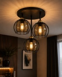 Lampa sufitowa 3xE27 SOLO BLACK/GOLD