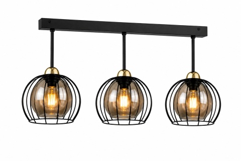 Lampa sufitowa 3xE27 SOLO BLACK/GOLD