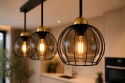 Lampa sufitowa 3xE27 SOLO BLACK/GOLD